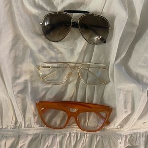 3 pack cute sunglasses / glasses fashion